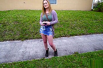 Big Tit Blonde Tricked and Fucked
