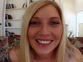 Big-tittied Blonde Screams For More Anal, Then Swallows