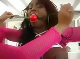 Black Chick Tied Up And Gagged