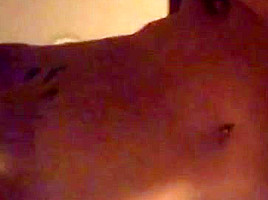 Black cock deep in white girls guts and creampie