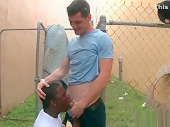 Black thug gets paid for blowjob