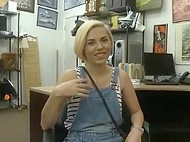 Blonde Babe Sells Subwoofer Speaker And Pounded By Pawn Dude