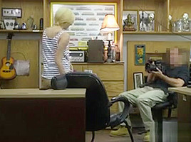Blonde Babe Sells Subwoofer Speaker And Pounded By Pawn Dude