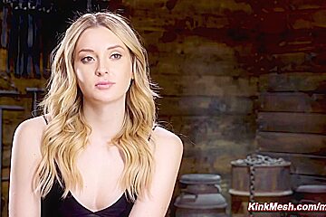 Blonde Locked Against The Wall And Fingered