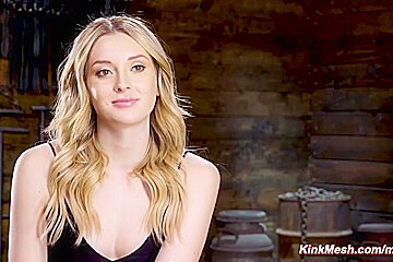 Blonde Locked Against The Wall And Fingered