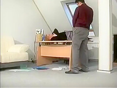 Blonde Milf Drilled In Her Black Pantyhose