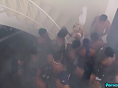Blonde Skank Inhales A Bunch Of Big Black Negro Cocks - Adira Allure