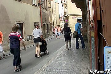Blonde Step brothers Girlfriend Rides Another Dick
