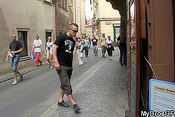 Blonde Step brothers Girlfriend Rides Another Dick