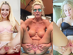 Blonde Trailer Trash Spread Their Pussies Open