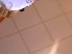 Blonde at panera bread with tight panties