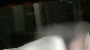 Blonde bride has sex in white lingerie
