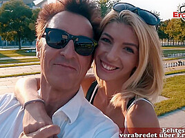 Blonde skinny teen 18+ model picked up for real Date in Germany