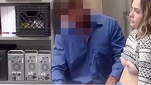 Blonde teen 18+ Thief Fucked By Security Officer