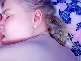 Blonde teen 18+ is cumming with cock in hole and a finger in ass