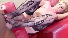 Blondes stocking feet fucked and spermed