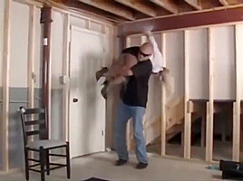 Bound In Duct Tape And Tape Gagged