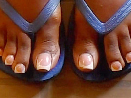 Brittney french pedicure