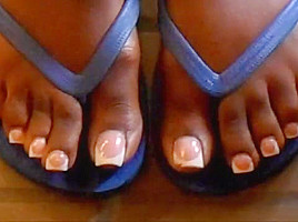 Brittney french pedicure