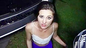 Brunette Renee Roulette Fucks A Helpful Dude In His Car
