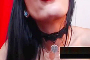 Brunette large tits big cock jerking