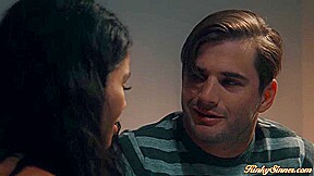 Brunette latina seducing then fucking her ex boyfriend