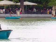 Brunette slut disgraced in a boat