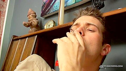 Bryce Smokes & Rubs One Out! - Bryce Smokes & Rubs One Out!