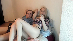 Bushy Blonde Nora In Nice Panties Gives Blowjob
