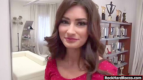 Busty Brunette Alexi Got Her Pussy Rammed By Two Big Co With Rocco Siffredi