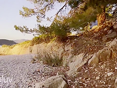 Busty Milaluv Got Caught On Public Beach - 4k60fps