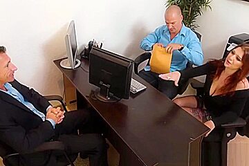 Busty Secretary April Dawn Gets Drilled