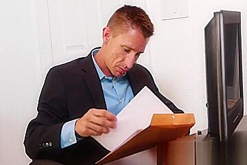 Busty Secretary April Dawn Gets Drilled