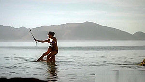 Busty czech teen 18+ fucked in the ocean by her lover