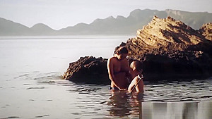Busty czech teen 18+ fucked in the ocean by her lover