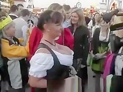 Busty girl oktoberfest