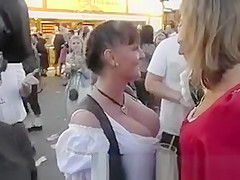 Busty girl oktoberfest