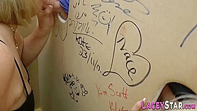 Busty grannies sucking gloryhole dicks
