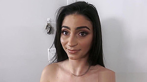 Busty stepsister sucks massive cock