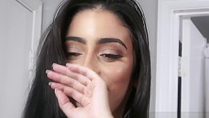 Busty stepsister sucks massive cock