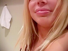 Buxom blonde Alicia Rhodes gets her ass pounded rough in the bathroom