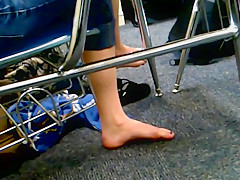 Candid College Feet During Exam