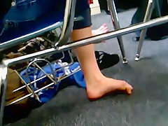 Candid College Feet During Exam