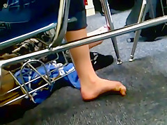 Candid College Feet During Exam