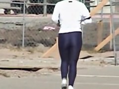 Candid ass video with the participation of running amateur 01ze