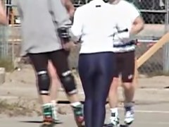 Candid ass video with the participation of running amateur 01ze