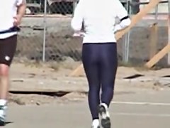 Candid ass video with the participation of running amateur 01ze