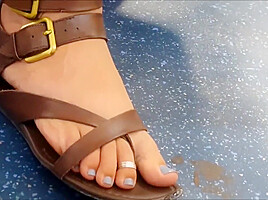 Candid feet