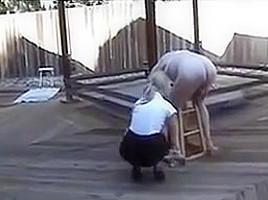 Caning outdoors