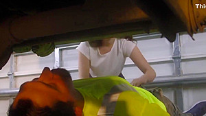 Car Mechanic With Huge Dick Gets To Fuck A Hot Petite Babe